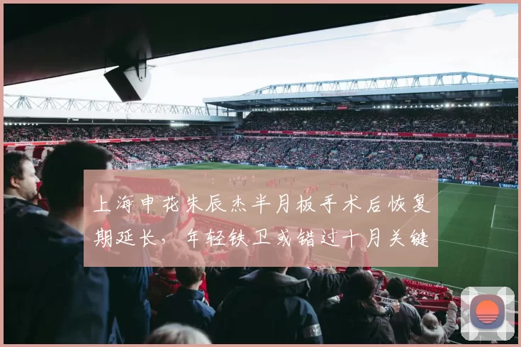 上海申花朱辰杰半月板手术后恢复期延长，年轻铁卫或错过十月关键战